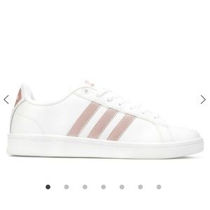 Adidas white pink stripes Clearance